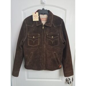 Iron & Resin Centennial Buffalo Suede Jacket Men's Medium Roughout Leather NWT